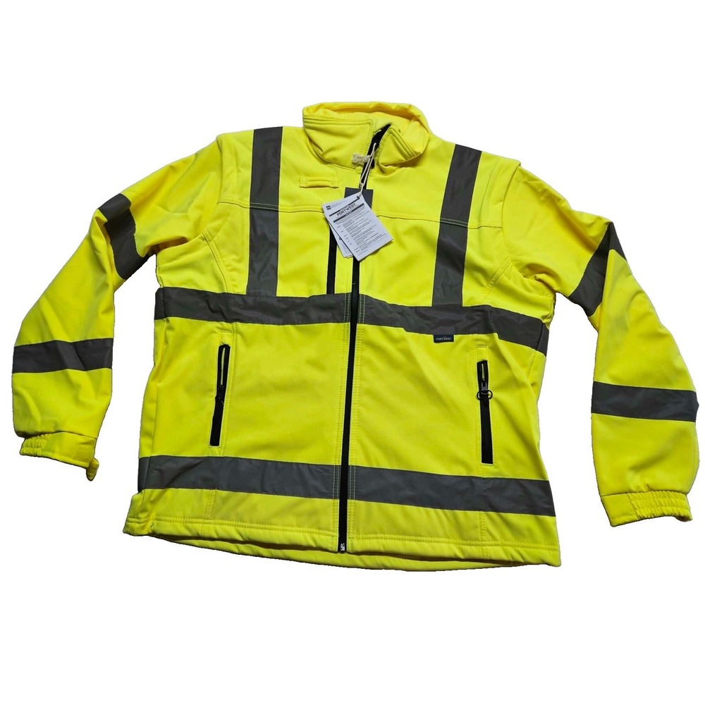 Portwest US428 Hi-Vis Reflective Softshell Waterproof Safety Work Jacket ANSI XL
